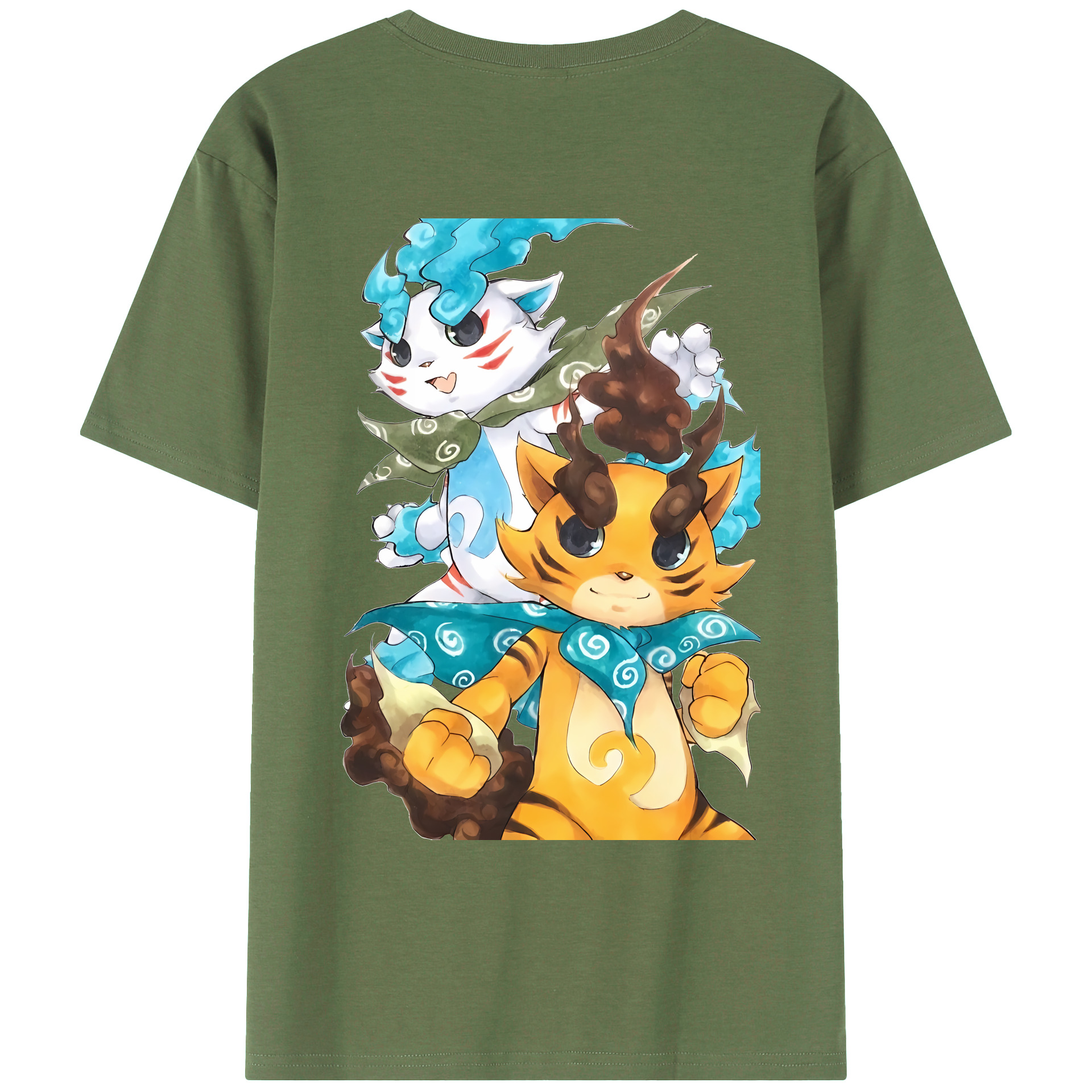 （画像用） 妖怪ウォッチ Yo-kai Watch 綿100％ メンズ半袖Tシャツ（バックプリント） 通気性